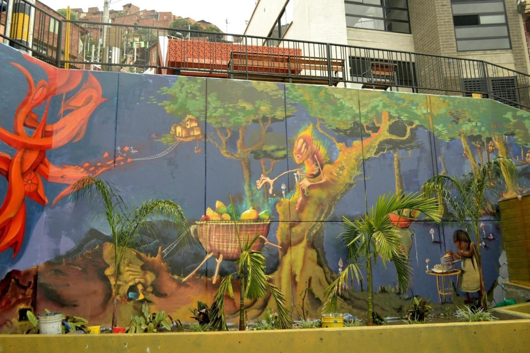 Mural de gran formato en Medellín