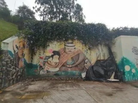 Detalle 3 de Mural Camino del maíz, 2014, Eco Parque El Picacho, Medellín
