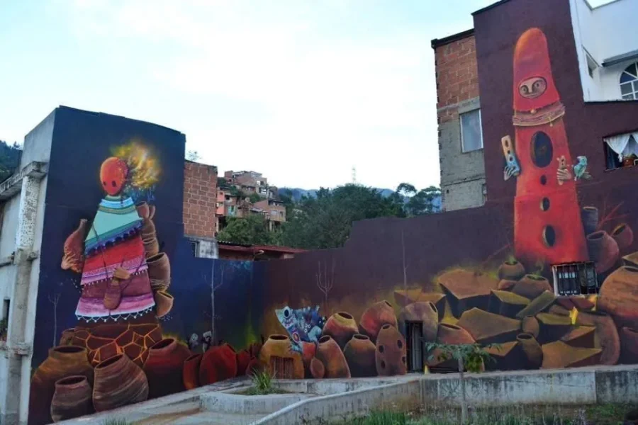 Mural Cerámicas, 2017, Estación Alejandro Echavarría del tranvía, Medellín