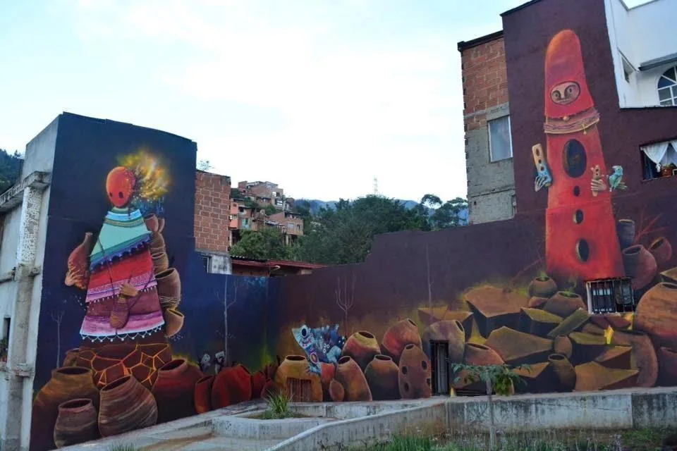 Mural Cerámicas, 2017, Estación Alejandro Echavarría del tranvía, Medellín