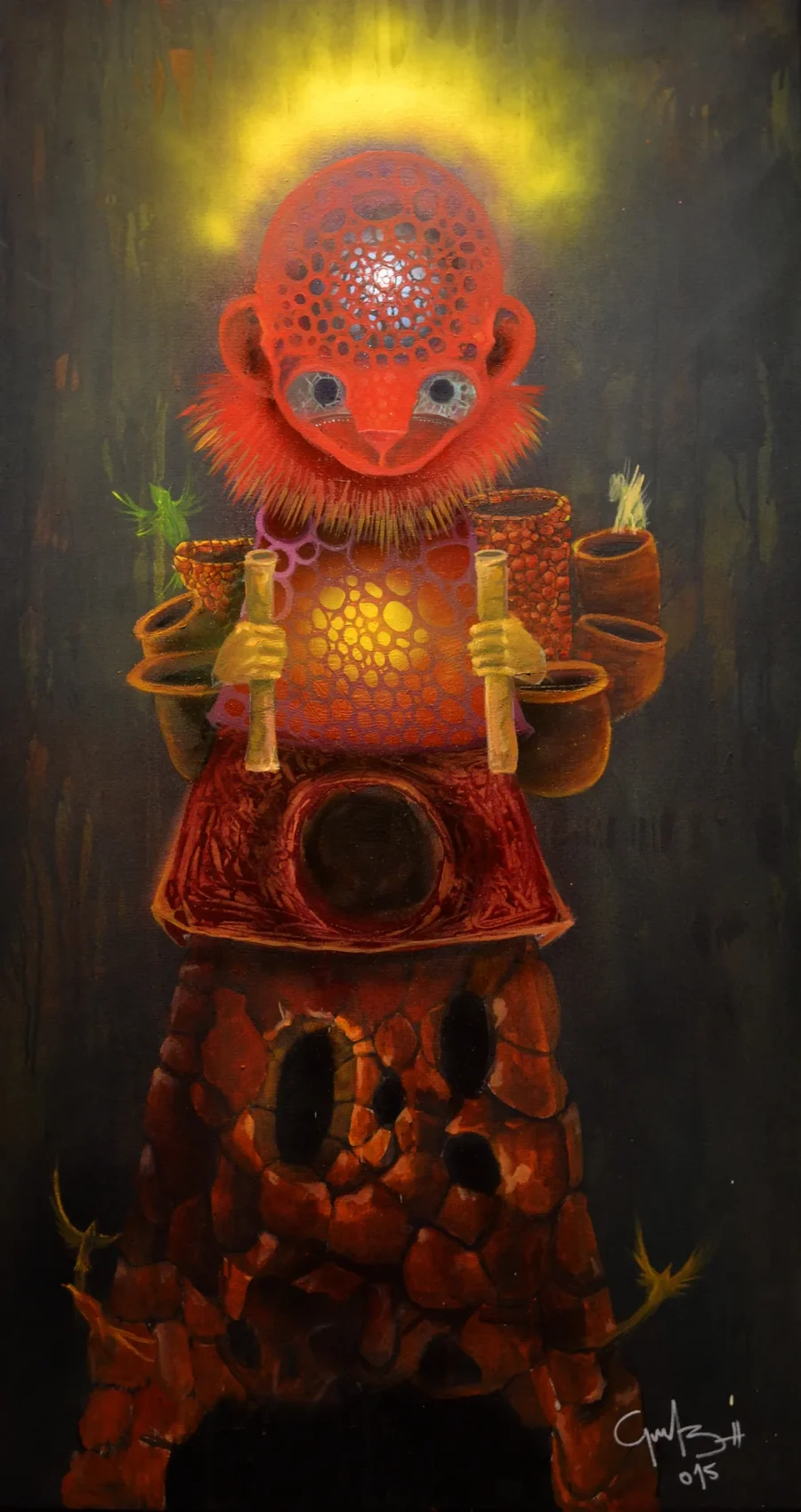 Pintura De la serie Curanderos, serie Curanderos