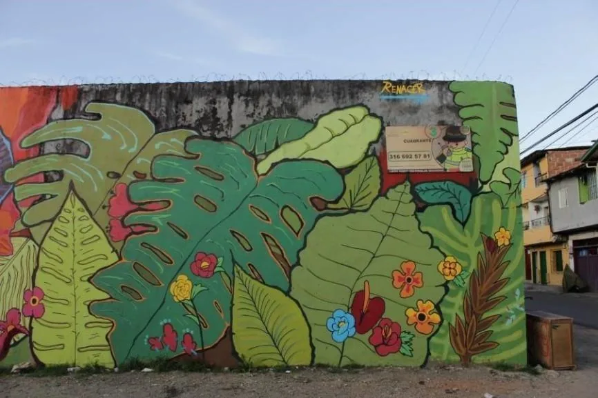 Detalle 2 de Mural Memorias, 2017, Rionegro, Antioquia