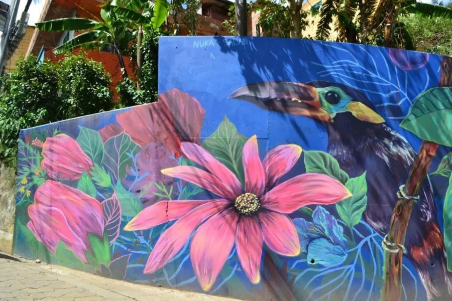Mural Remembranzas, 2018, Ruta de Campeones, barrio 13 de Noviembre, Medellín