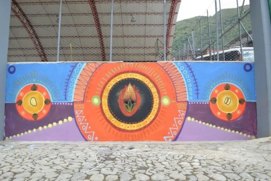 Detalle 3 de Mural Resguardo de la semilla, 2015, Peque, Antioquia