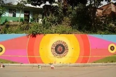 Detalle 6 de Mural Resguardo de la semilla, 2015, Peque, Antioquia