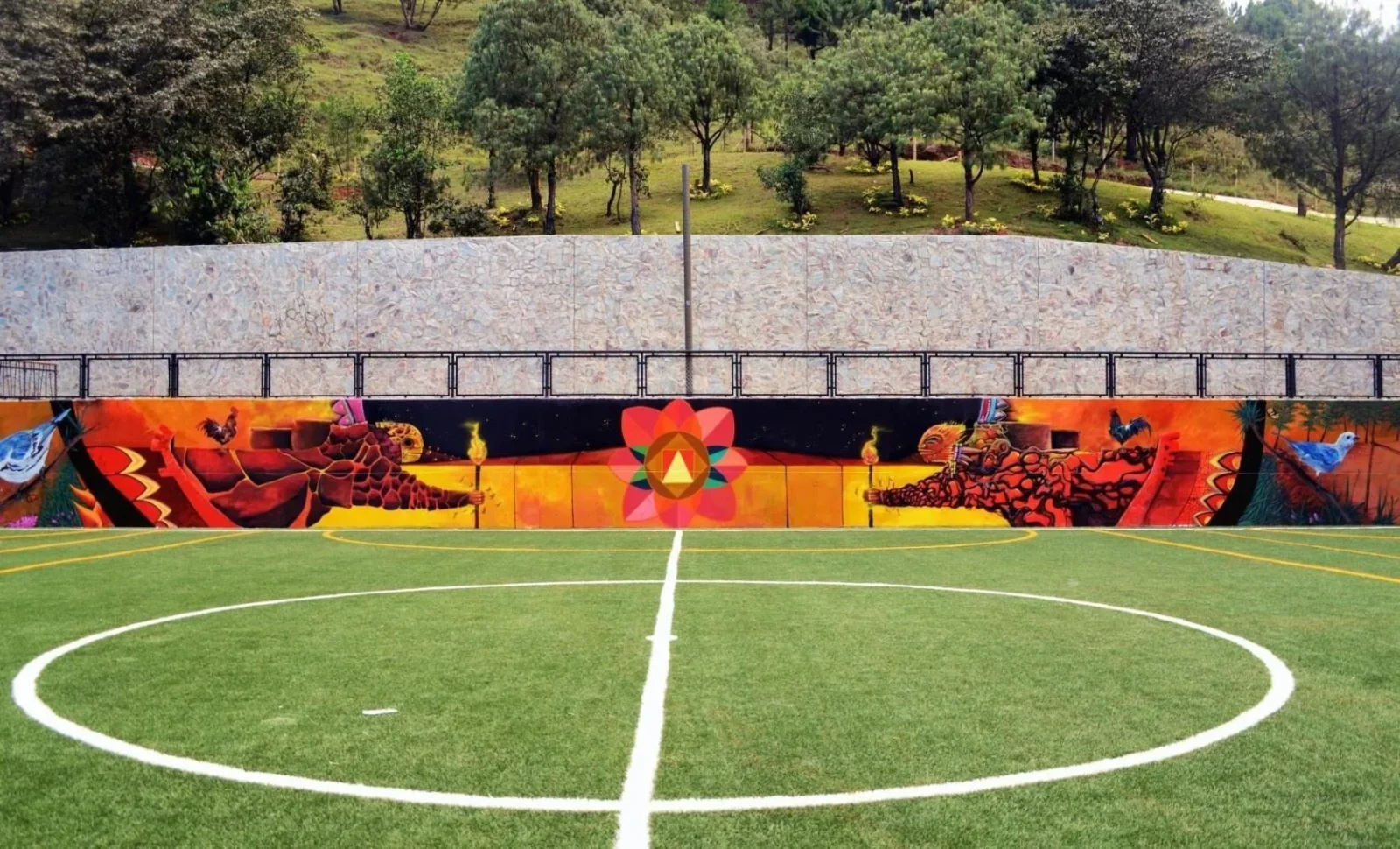 Mural Resistencias al olvido, 2014, Eco Parque Tinajas, Comuna 8, Medellín