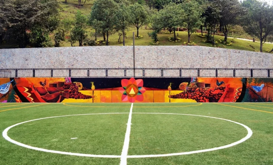 Mural Resistencias al olvido, 2014, Eco Parque Tinajas, Comuna 8, Medellín