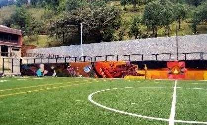 Detalle 3 de Mural Resistencias al olvido, 2014, Eco Parque Tinajas, Comuna 8, Medellín