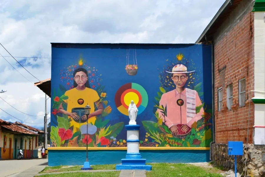 Mural Resistencias al olvido, 2016, Jericó, Antioquia