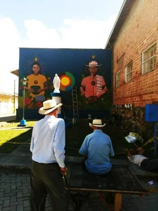 Detalle 2 de Mural Resistencias al olvido, 2016, Jericó, Antioquia
