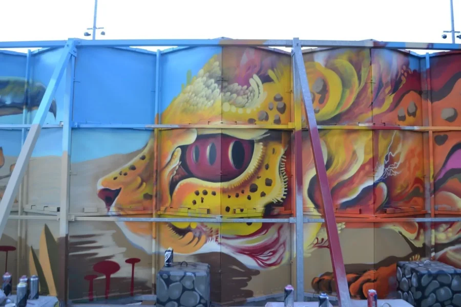 Mural Sendero, serie LatinoGraff, 2018, Francia