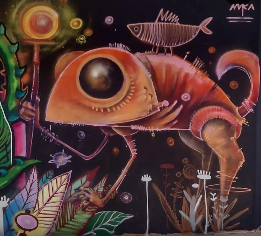 Mural Seres imaginados, 2025, Medellín