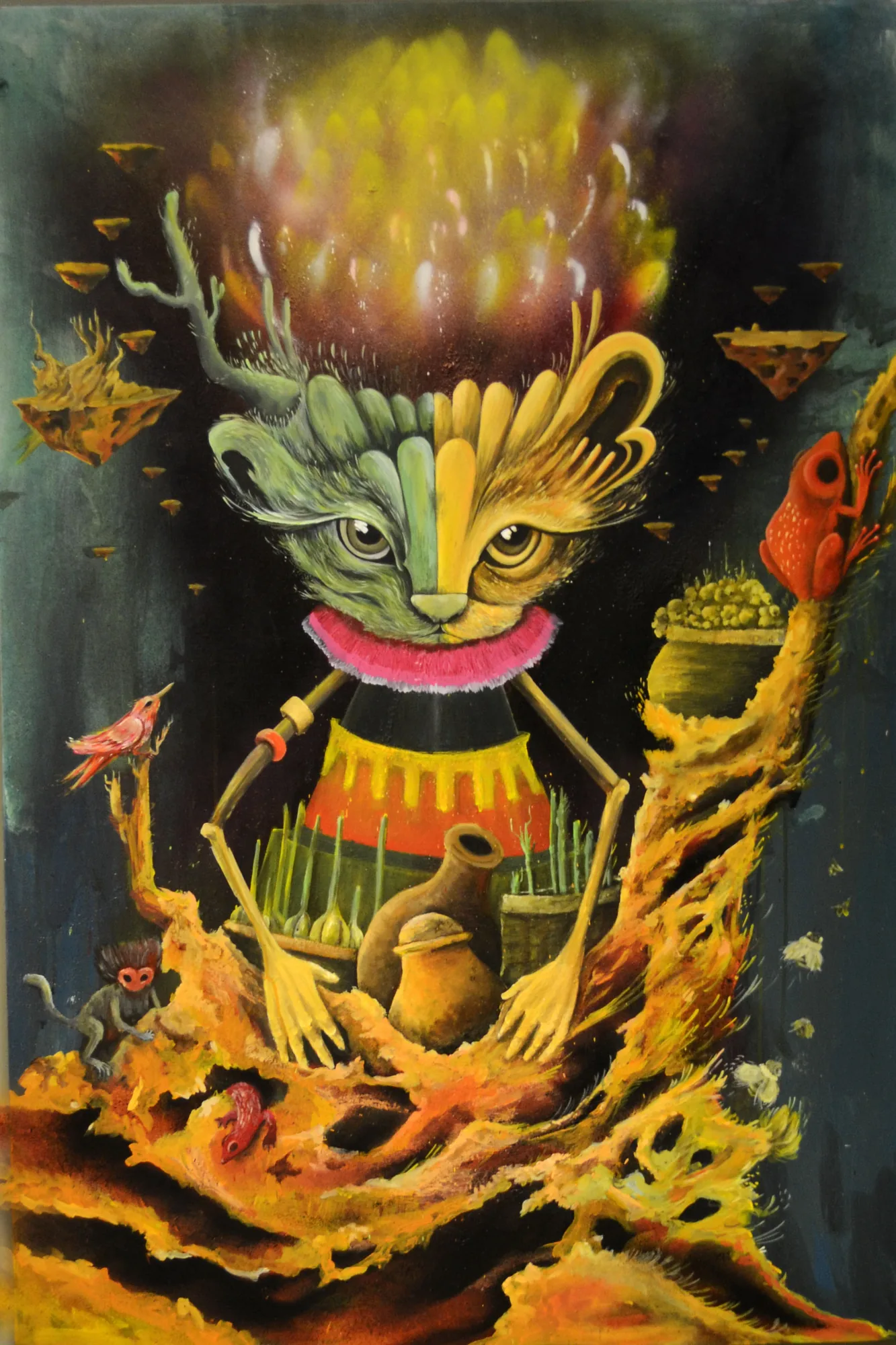 Pintura Sin título, serie Brebajes