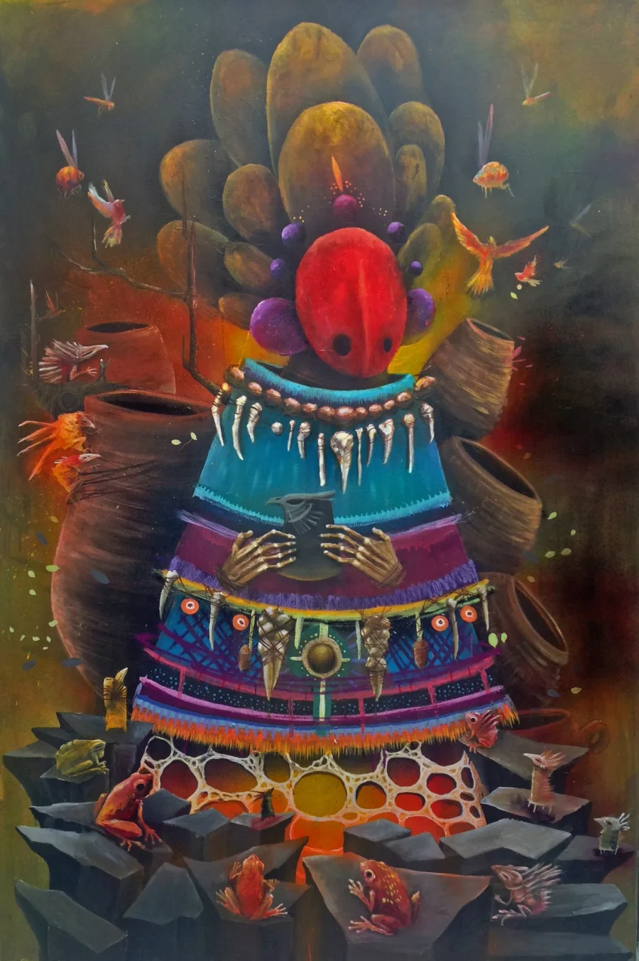 Detalle 2 de Pintura Sin título, serie Brebajes