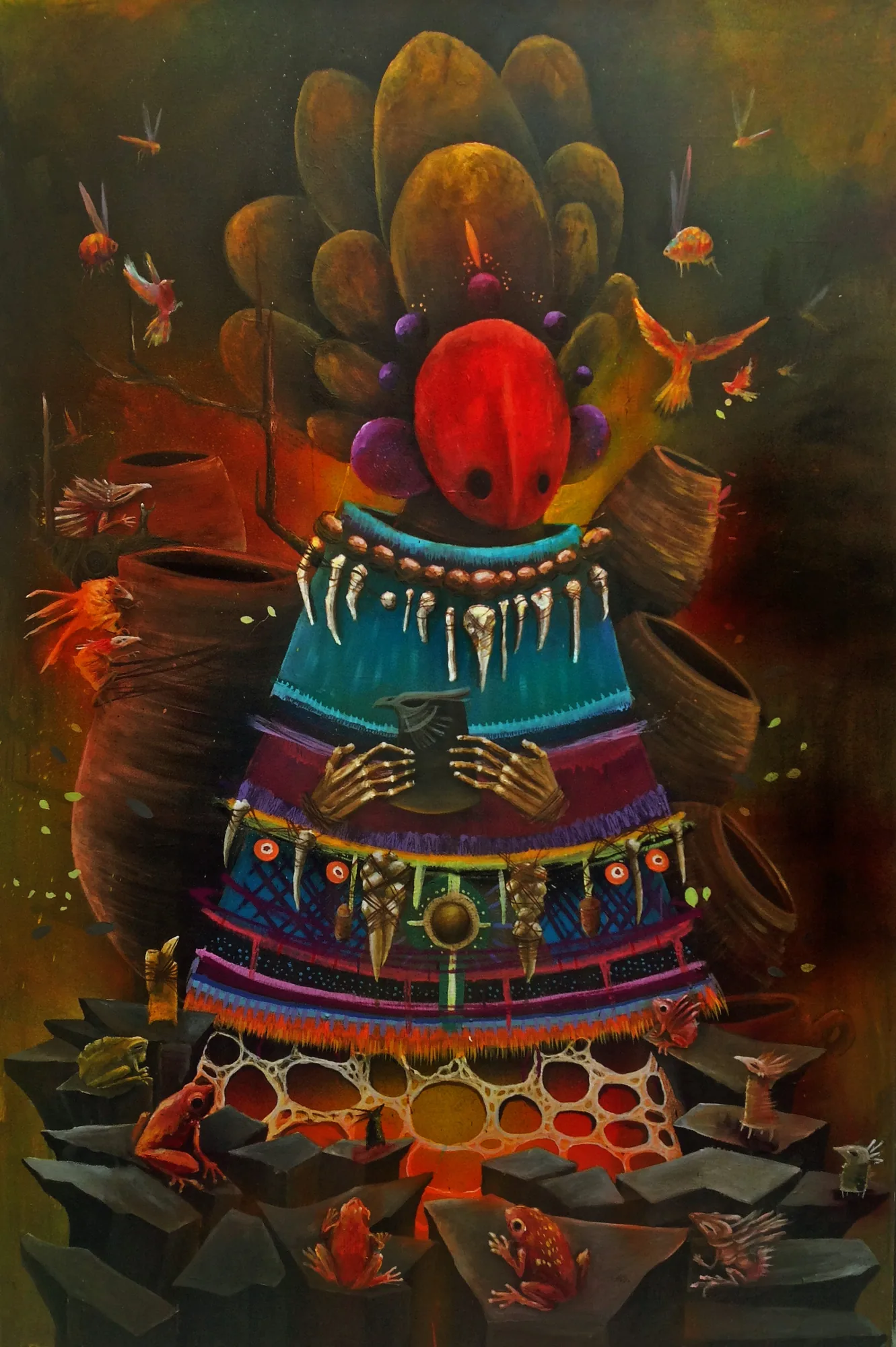 Pintura Sin título, serie Brebajes
