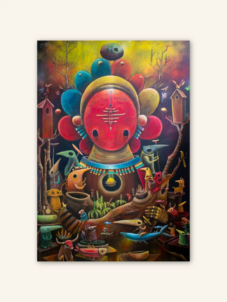 Pintura Sin título, serie Brebajes