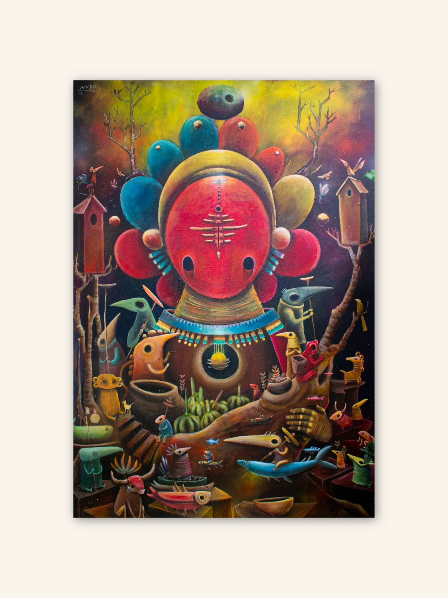 Pintura Sin título, serie Brebajes